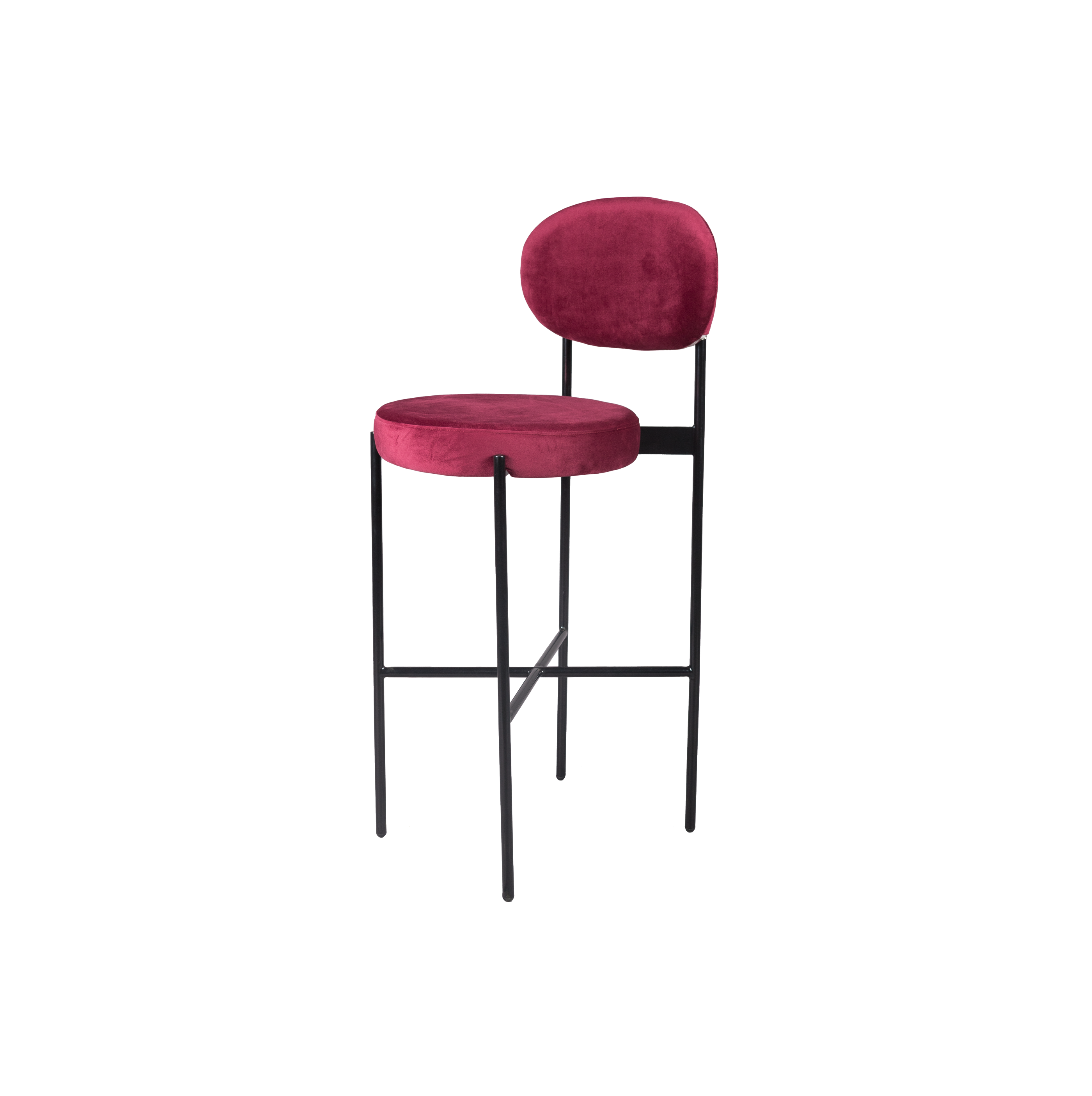 Image of Arlo Bar Stool Sapphire Ruby Red
