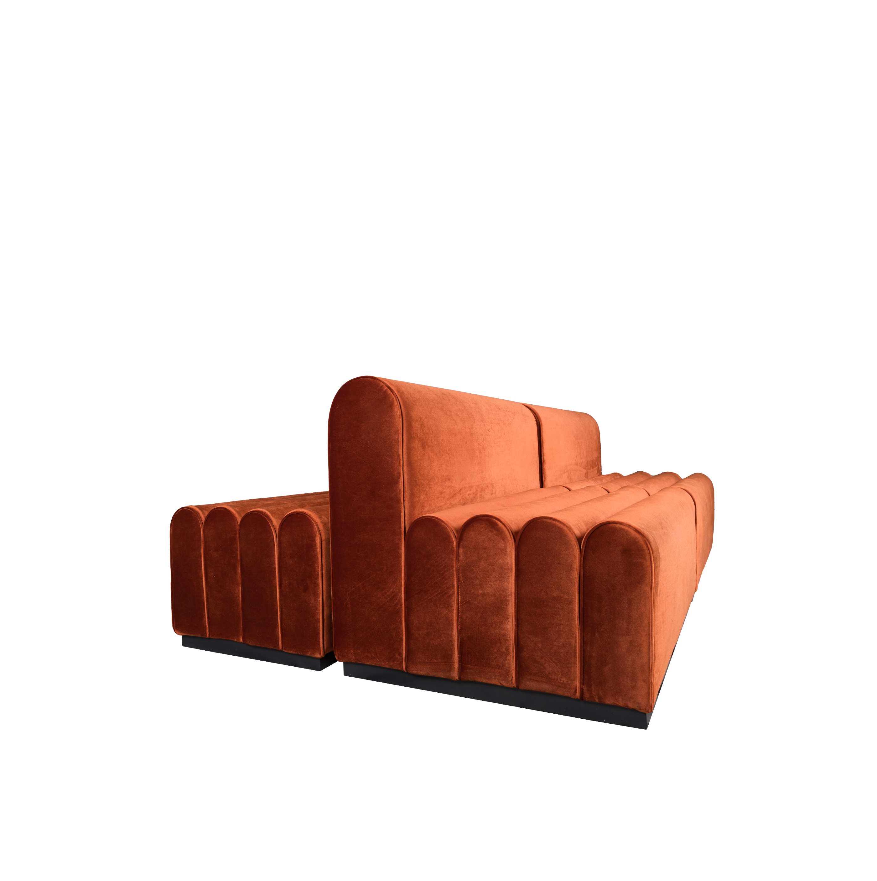 Image of Pippa Modular Lounge Rust Straight