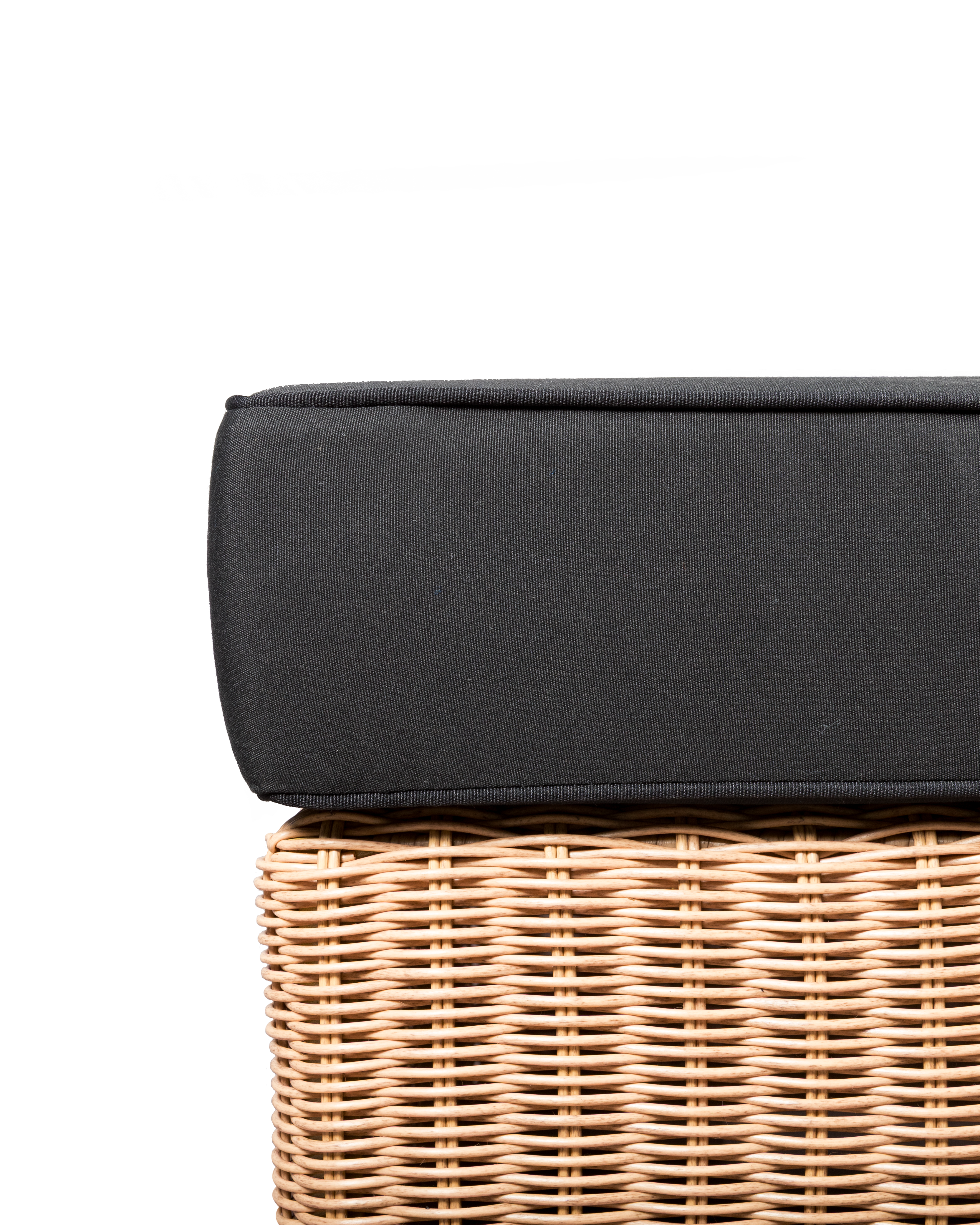 Image of Dune Ottoman Black Cushion